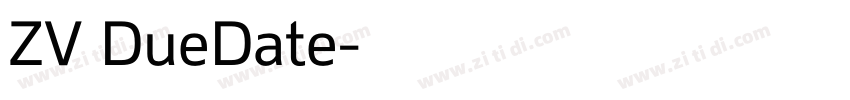 ZV DueDate字体转换
